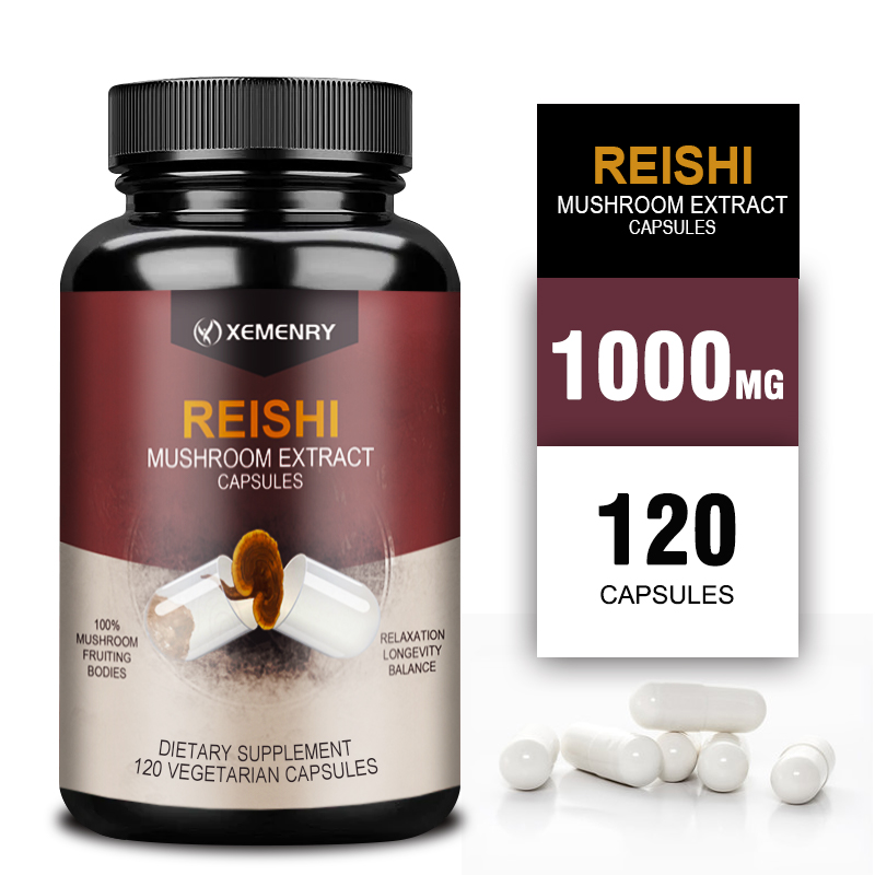 Tulsi Holy Basil - Reishi 캡슐 - 스트레스 해소, 수면