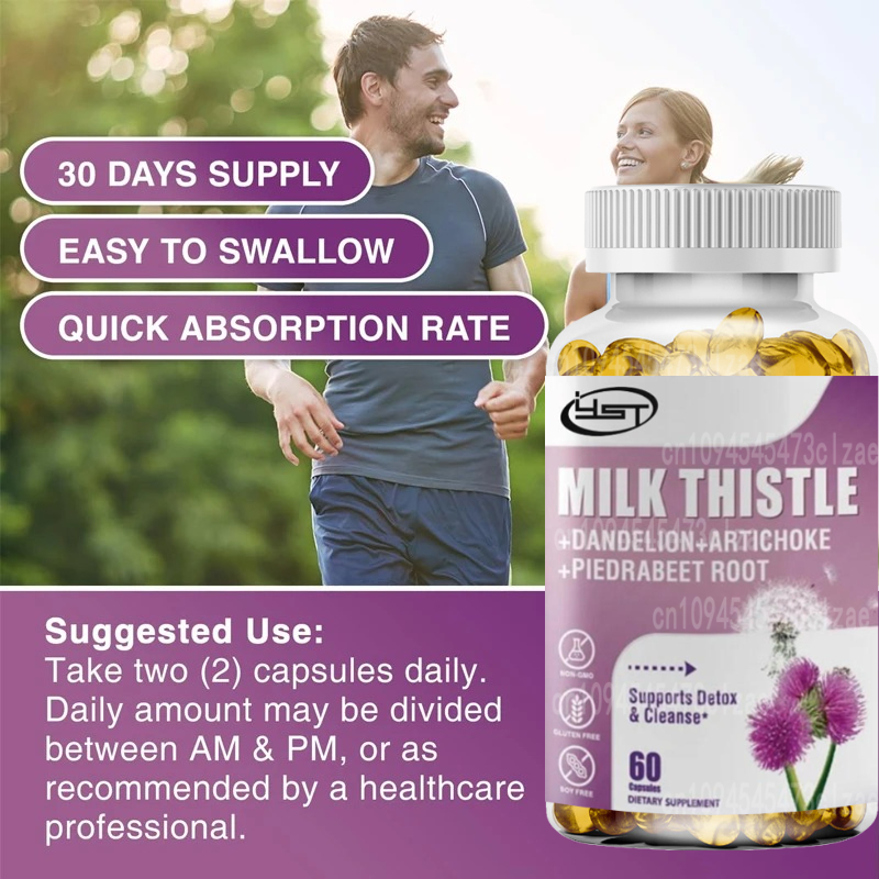 Milk Thistle Silymarin - 민들레 뿌리, 쓰리슬 추출물, 80% 실리마린이