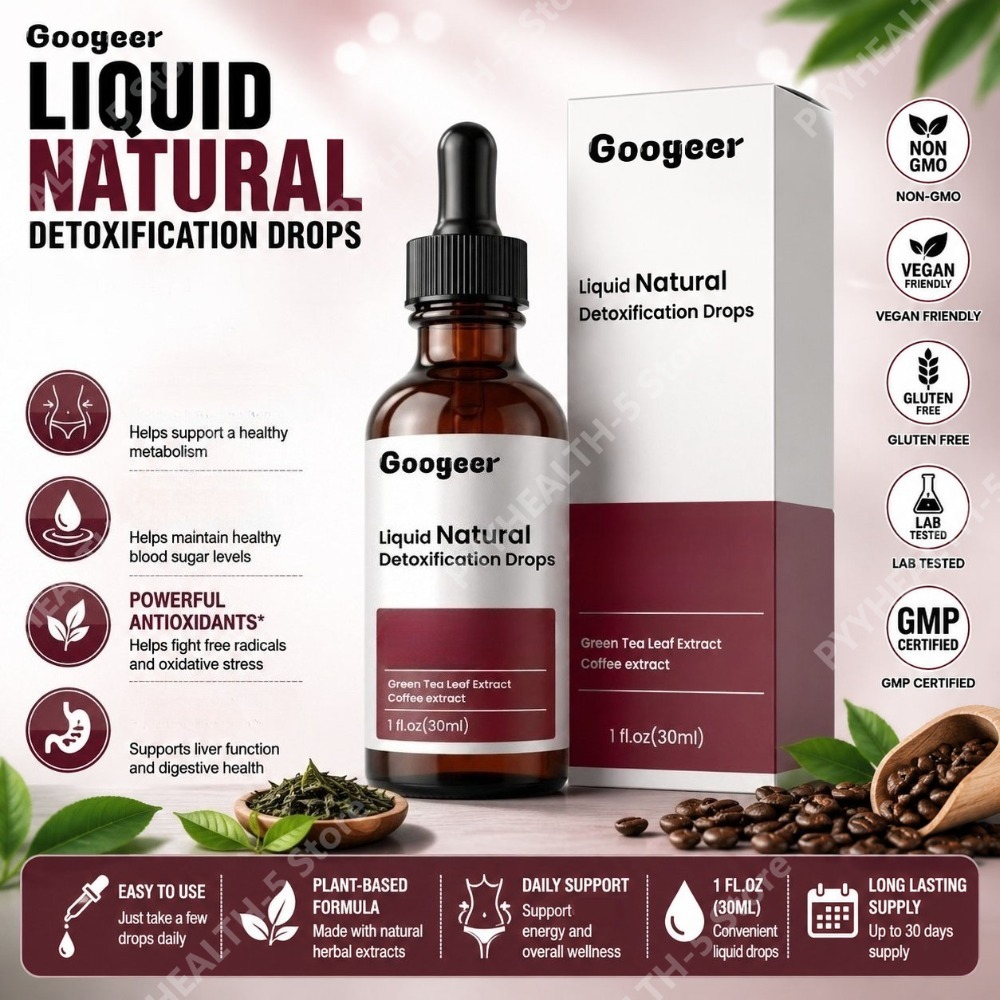 Green Herbal Wellness - 허브 블렌드 액상 드롭스 (녹차 추출물,